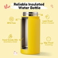thumbnail image 6 of Hawsaiy 12oz Kids Water Bottle with Double Drinking Lids, Insulated Stainless Steel Water Bottle for School & Outdoor, Yellow, 6 of 9