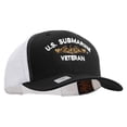 thumbnail image 5 of Golden Dolphin US Submarine Veteran Embroidered Contrast Trucker Cap - Black White OSFM, 5 of 5