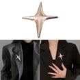 thumbnail image 2 of Qisuw Vintage Four Pointed Star Brooches Cross Star Lapel Brooch Pin Jewelry Holiday Decor for Women Men Coat Accessory, 2 of 17
