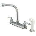 thumbnail image 6 of Kingston Brass GKB715AL Water Saving Victorian High Arch Kitchen Faucet with Lever Handles and Sprayer, Oil Rubbed Bronze, 6 of 7