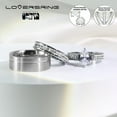 thumbnail image 2 of loversring His and Hers Wedding Ring Sets Couples Rings 10kt White Gold Plated White Cz Titanium band, 2 of 7