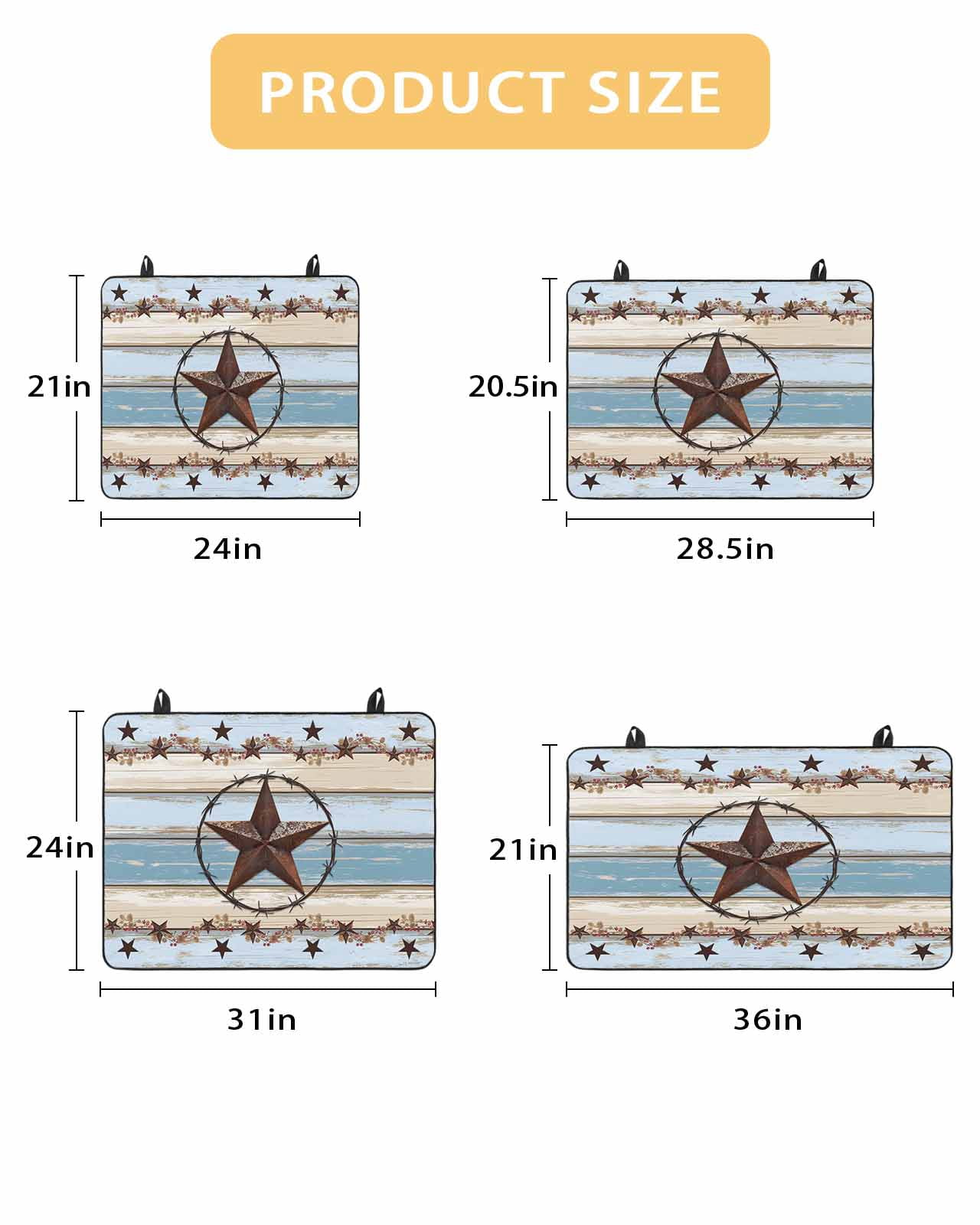 nqOlkjepod Large Induction Cooktop Protector Mat 24"x21", Country Star Blue Stove Top Covers for Electric Stove, Farmhouse Western Texas Star Barn Stove Burner Cover Mats, Glass Top Stove Cover