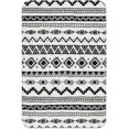 thumbnail image 2 of Qucyy Boho Geometric Washable Area Rug - 2x3 Entryway Small Throw Rug Non-Slip Accent Distressed Rugs Floor Carpet for Door Mat Bathroom Bedroom Kitchen Living Room Rug (2x3,Black & Off-White), 2 of 5