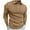 Khaki, variant on zfhfof Mens Polo Shirts Ribbed Quarter Zip Shirts Casual Stripe Classic Lightweight Long Sleeve Lapel Collared Golf T Shirt