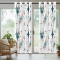 thumbnail image 5 of Outdoor Curtains for Patio Waterproof, Green Brown Diamond Outdoor Privacy Panels Grommet, Modern Geometric Middle Century Blackout Outside Curtains for Porch/Cabana/Pergola/Gazebo 54"x108", 1 Panel, 5 of 8