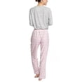 thumbnail image 2 of Hanes Women's Dreamscape Longsleeve Top and Pajama Bottom Butter Knit Sleep and Lounge Set, 2 of 3
