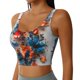 thumbnail image 2 of Fotbe 3D Butterfly Sujetador Deportivo Largo sin Aros para Mujer con Almohadillas y Soporte Medio, Transpirable y Absorbente, Camiseta Tipo Chaleco o Tank Top-Medium, 2 of 8