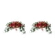 thumbnail image 4 of Guirnalda de flores artificiales Yuarrent 2piezas rojo de la vendimia, 4 of 6