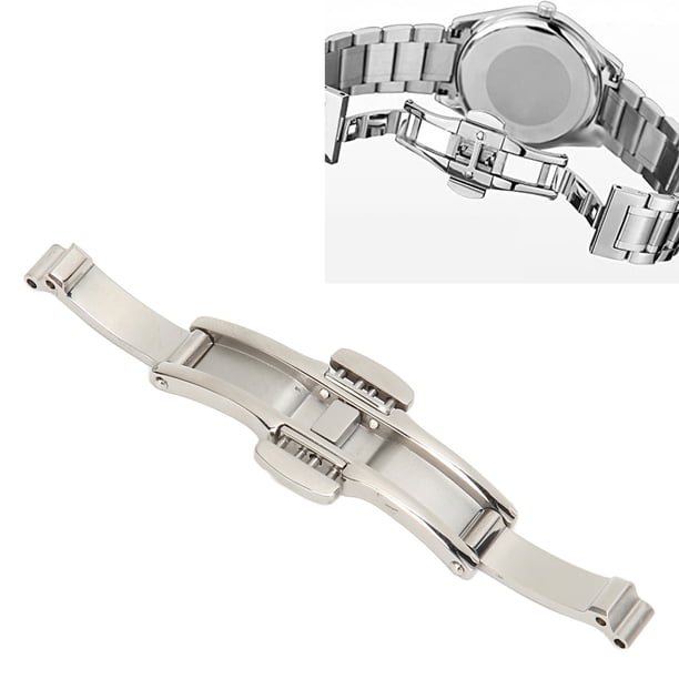 Hebilla de reloj con cierre desplegable adorno de botón doble con cierre desplegable brillante para reemplazo de reloj para hebilla de reloj ANGGREK Otros
