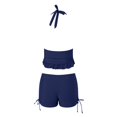 thumbnail image 6 of Linfrsh Women's High Waisted Bikini Sets Bathing Suit for Women Tummy Control Two Piece Swim Suit 2025 Swimsuit Blue,M, 6 of 7