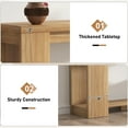 thumbnail image 6 of ChVans 62" Long Console Tables for Entryway, 2-Tier Wooden Narrow Natural Oak Sofa Table Behind Couch, Farmhouse Entryway Table for Entrance, Hallway, Living Room, 6 of 10