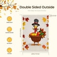 thumbnail image 3 of Happy Thanksgiving Day Garden Flag for Outdoor Happy Thanskgiving Cartoon House Flags Thanksgiving Day Turkey Back Yard Decor for Patio Outdoor Porch Decoration 28x40 Inches, 3 of 7