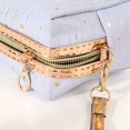 thumbnail image 6 of Portable Girls Storage Organizer Lanyard Handbag Bronzing Zipper Lady Clutch Toiletry Bag Cosmetic Storage Bag Makeup Bag BLUE, 6 of 8