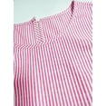 thumbnail image 4 of Women'S Striped Print Sleeveless Ruffle Tunic Dress Summer Swing Flowy Mini Dresses Pink M, 4 of 9