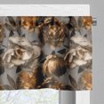 thumbnail image 5 of Ambesonne Peony Valance & Curtain, Vintage Floral Nostalgia Art, 55"x36", Dimgray Caramel Eggshell, 5 of 7