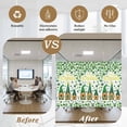thumbnail image 5 of St. Patrick's Day Window Privacy Film, Green Leaf Gnomes Shamrock Clovers Static Cling UV Sun Blocking Heat Control Window Tint Day and Night, Non-Adhesive One Way Windows Privacy Cover 17.7''x78.7'', 5 of 7