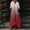 Red, variant on Elvqul 3/4 Sleeve Dress for Women V-Neck Summer Maxi Dress Pullover Gradient Asymmetrical Juniors Tank Dresses Pocket