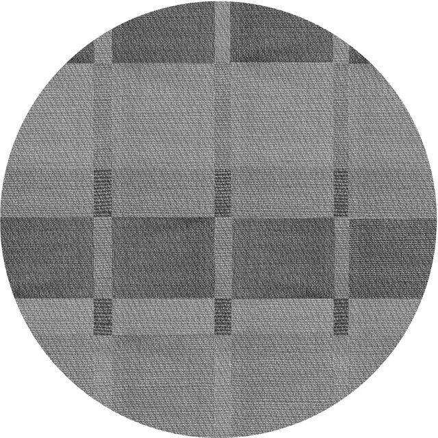 Ahgly Company Tapis d'Intérieur Ronds Transitionnels Gris Gray Lavables à la Machine, 7 Pieds Rond