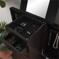 thumbnail image 4 of Powell 6 Drawer Standing Modern Contemporary Ebony Jewelry Box Storage Armoire, 4 of 17