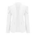 thumbnail image 4 of cllios Women's Fall Casual Blazers Puff Sleeve Lapel Open Front Work Suit Office Blazer Jackets with Pockets, 4 of 6