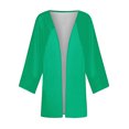 thumbnail image 5 of tklpehg Womens Cardigan Loose Cover Up Casual Blouse Tops Leisure 3/4 Sleeve Fall Coat Overcoat Solid Color Blouses Mint Green L, 5 of 5