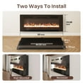thumbnail image 2 of 50" Insert Wall Mounted Electric Fireplace Mantel Features a Touch Screen, Timer, Adjustable Flame Color, 700W / 1400W, 2 of 8
