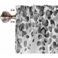 thumbnail image 5 of Eucalyptus Black Kitchen Curtain 2 Panels Curtains 63 Inch Length, Curtains Rod Pocket Curtains Window Drapes Treatment Window Cafe Curtains Watercolor Spring Botanical Leaves White 42x63, 5 of 5
