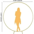 Garfans Wedding Arch Circle Balloon Arch Frame Round Backdrop Stand for ...