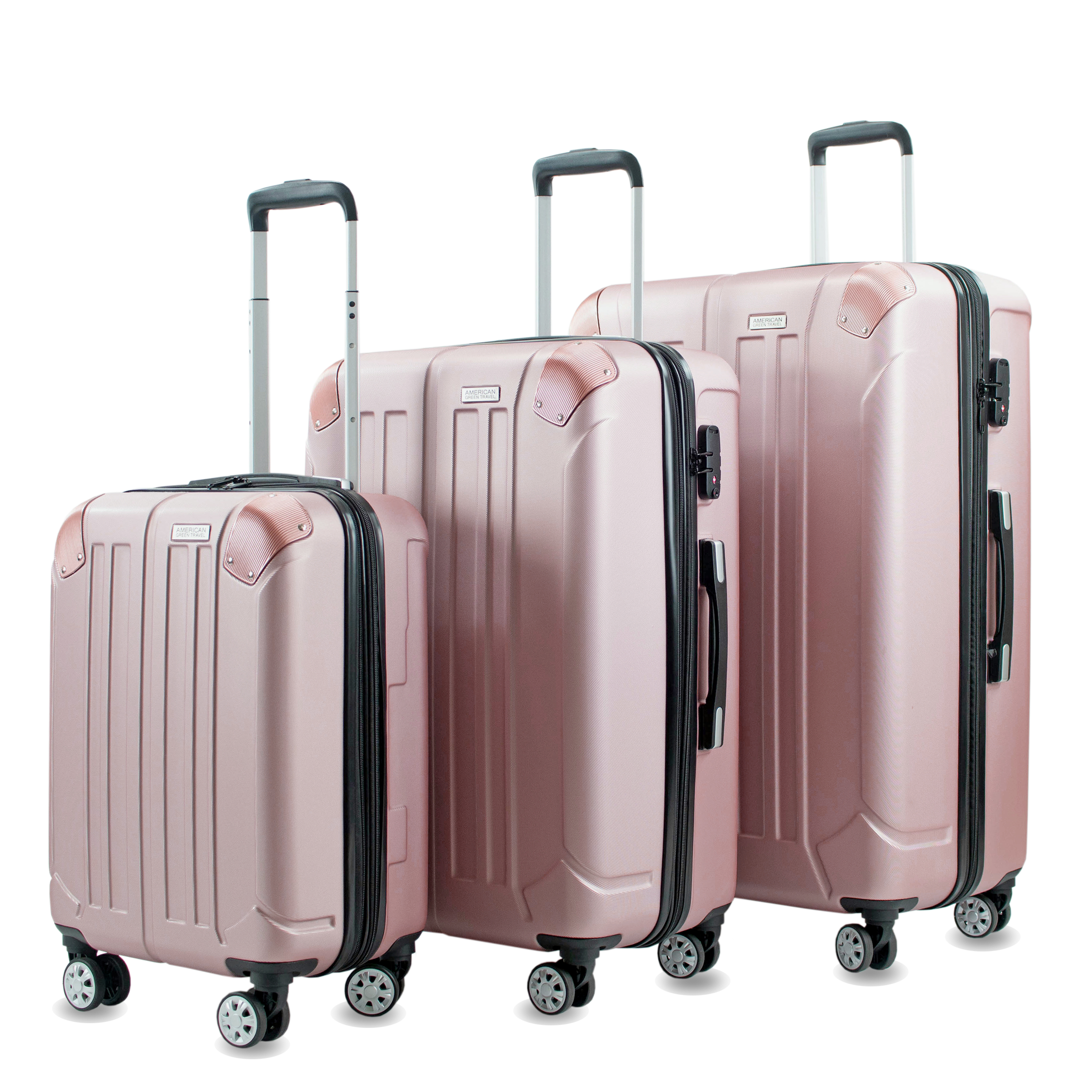 rose gold luggage set walmart