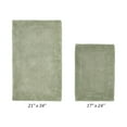thumbnail image 3 of Better Trends Edge 100% Cotton 2 Piece Set (17" x 24" | 21" x 34") Bath Mat Rug - Sage, 3 of 5
