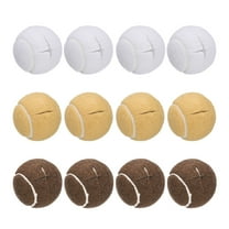 12 Pcs Precut Walkers Tennis Balls, Universal Precut Glide Balls Walkers Accessories Glides, White/Beige/Brown