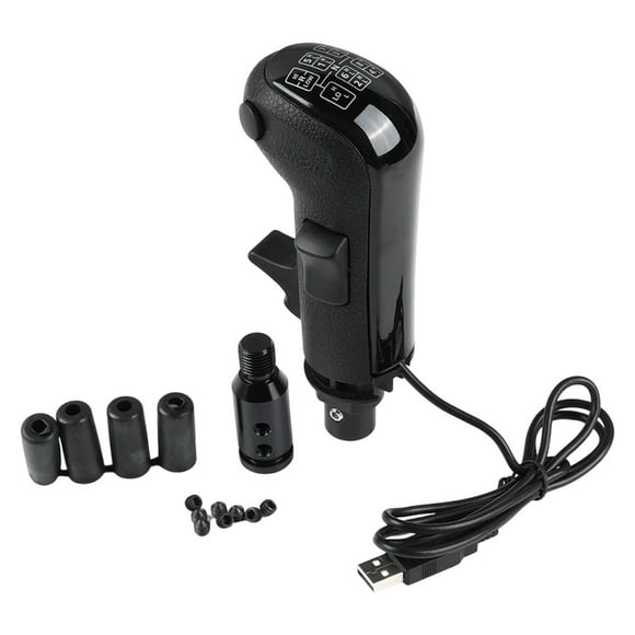 Palanca de cambios para simulador de camión,Simulador de camión USB Shifter compatible con PC,Adaptador de palanca de cambios de 8 mm,10 mm y 12 mm para PC Sim Racings,Accesorio para volante
