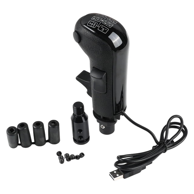 Palanca de cambios para simulador de camión,Simulador de camión USB Shifter compatible con PC,Adaptador de palanca de cambios de 8 mm,10 mm y 12 mm para PC Sim Racings,Accesorio para volante