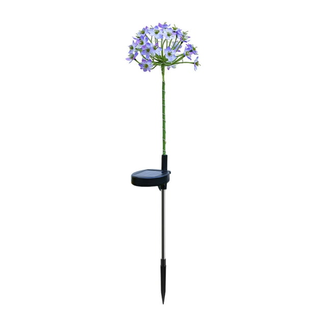 Purple Purple Solar Powered Outdoor Flowers Led Landscape Lighting 8 Lighting Modes Durable Abs Material Weather Resistant #5n938