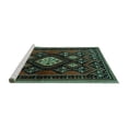 thumbnail image 2 of Ahgly Company Machine Washable Indoor Rectangle Persian Turquoise Blue Traditional Area Rugs, 8' x 10', 2 of 4