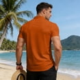 thumbnail image 5 of Men’s Short Sleeve Polo Shirt with Pocket Classic Fit Soft Cotton Material Three Button Placket Collar, 5 of 7