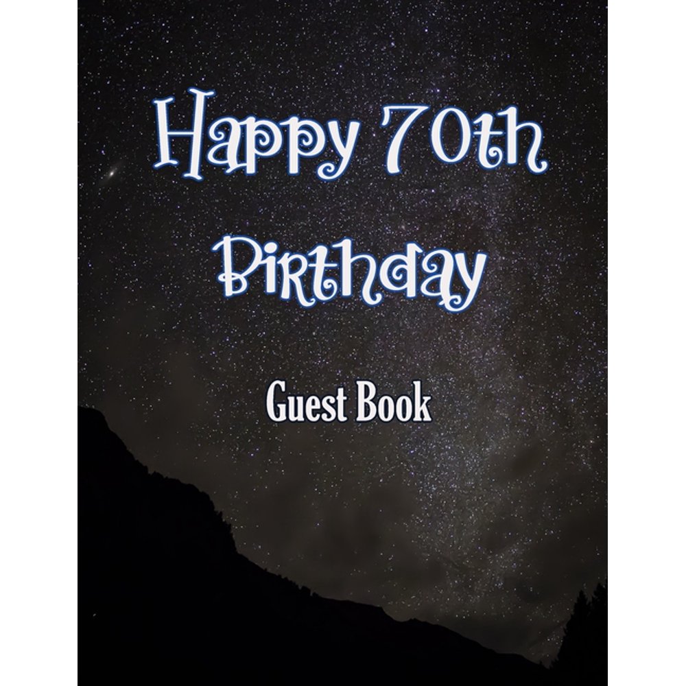 Happy 70th Birthday Guest Book Cheers to 70 Years notebook and Gift