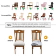 thumbnail image 3 of Stretch Chair Seat Covers Set of 4, Removable Washable Anti-Dust Dining Room Protector Cover Chair Seat Cushion Slipcovers (4, Gray-Black), 3 of 6