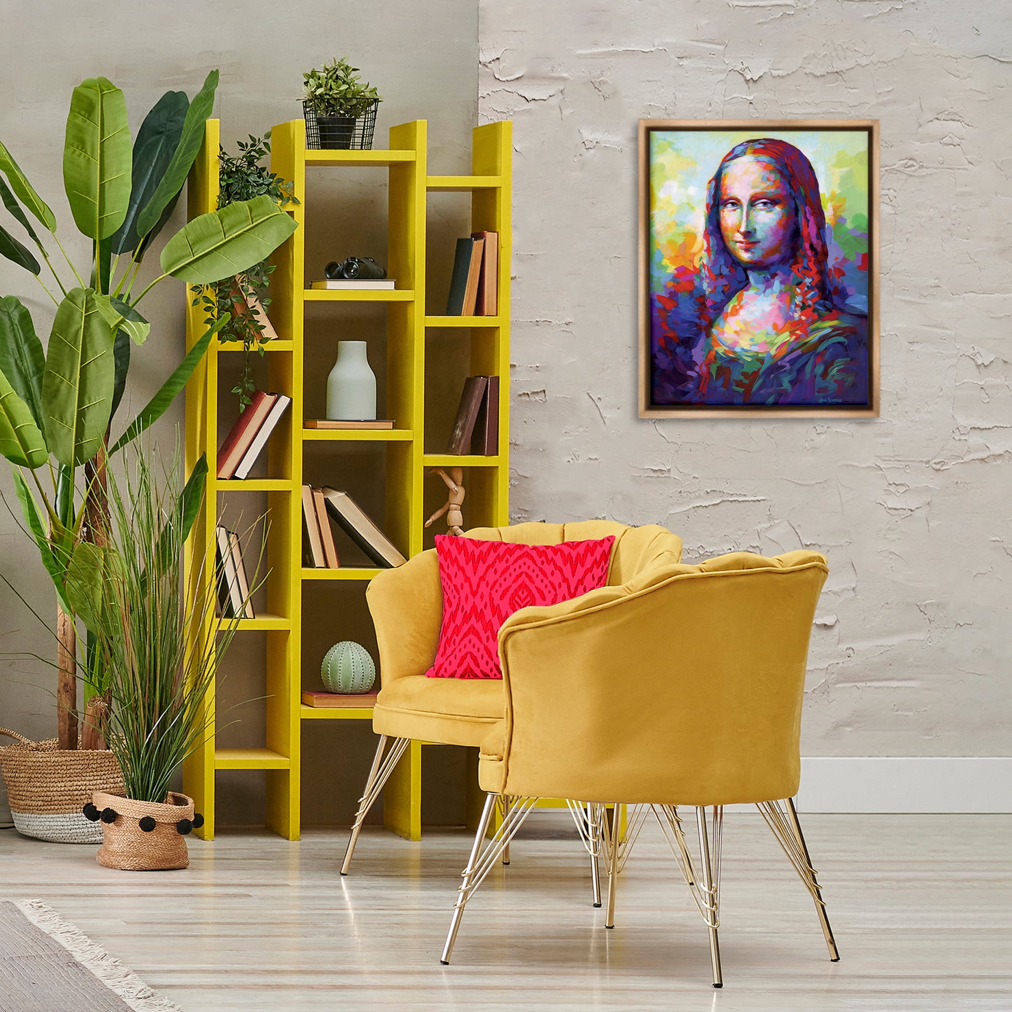 Stupell Industries Abstract Classic Painting Novelty Painting Brown Floater Framed Art Print Wall Art, 17 x 21