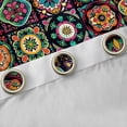 thumbnail image 4 of Manfei Bohemian Damask Mandala Black Out Curtains for Female Men,Geometric Plaid Curtains Pack of 2 (42x63 Each),Exotic Style Bedroom Curtains,Ultra Soft Home Decor, 4 of 6