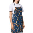 thumbnail image 4 of Fuzoiu Giraffe Skin Print Kitchen Cooking Aprons,Kitchen Cooking BBQ Aprons,Chef Apron with 2 Pockets for Men Women,Art Aprons for Painting Pottery Ceramics, 4 of 7
