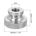 thumbnail image 2 of Uxcell Knurled Thumb Nuts, 1 Pack M10 x D30mm x H20mm Stainless Steel Knobs Fasteners Through Hole for 3D Printer Parts, 2 of 5