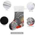 thumbnail image 3 of Coolnut Christmas Stocking Personalized Christmas Santa Large Candy Stocking Hanging Gift Xmas Stockings Decoration 2PCS for Family Holiday Party Ornaments Decor Fireplace, 3 of 7
