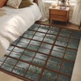 thumbnail image 5 of Misty Forest Washable Area Rugs 4'x6', Wooden Window Forest Mountain Retro Tree Low Pile Throw Living Room Rug Non-Slip Sturdy Edge Binding Carpet for Indoor Entryway Bedside Kitchen, 5 of 9