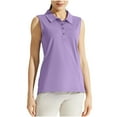 thumbnail image 2 of Tidyack , Chemise Uniforme de Tennis, Haut Sans Manches, Col Rabattu Respirant, Couleur Unie, pour Athlètes, Performance Sportive, Mélange de Coton Léger, Séchage Rapide, pour Terrains, Entraînement, Tenue de Gym, 2 of 7