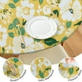 thumbnail image 4 of Round Fitted Tablecloth with Elastic Edges Fits 45"-52" Round Tables Pioneer Colorful Floral Waterproof Table Cover Washable Indoor and Outdoor for Party Kitchen Dinner Banquet Patio Picnic, 4 of 7
