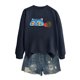 thumbnail image 1 of Moonsky Sudadera pop Demon Hun/er, sudadera Huntrix con cuello redondo, jersey de manga larga para mujer y hombre, ropa de calle, moda urbana (Azul marino XL), 1 of 5