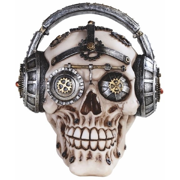 FC Design 5.75"W Robotic Skull Head with Headset Statue Fantasy Decoration Figurine
