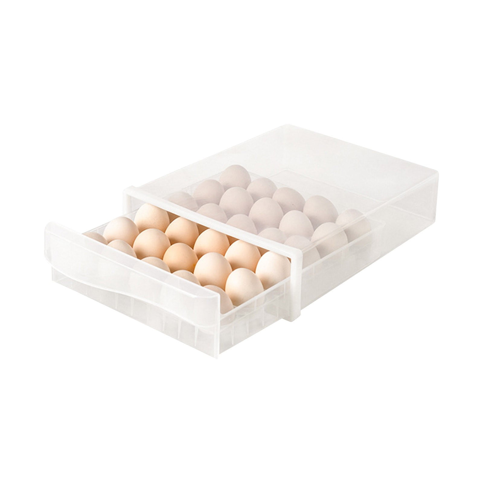 Clearance 30 Count Plastic Egg Cartons - Bulk Cheap Clear Reusable Egg Containers for Chicken Eggs,Eggs Storage Box Food Container Eggs Refrigerator Storage Box Household