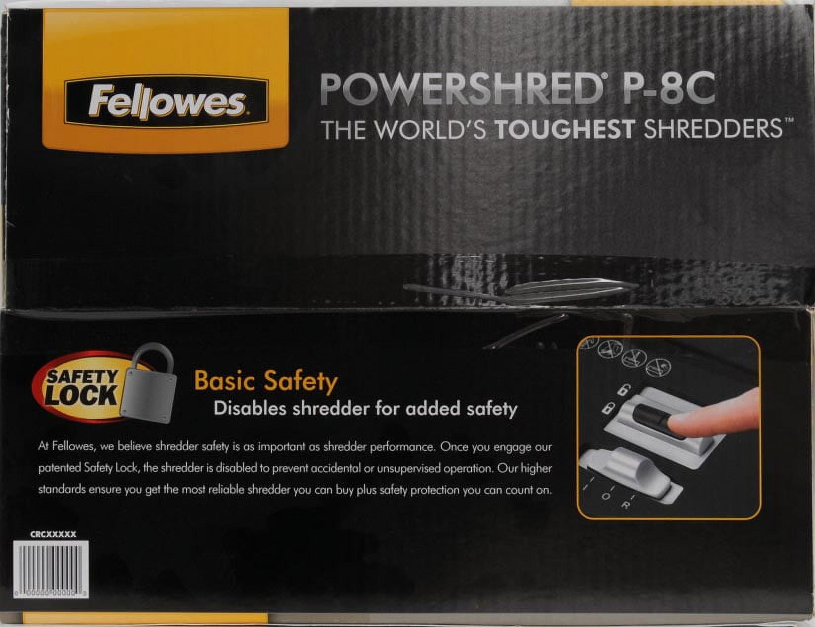 Fellowes P-8 Cross Cut Shredder